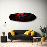 Red Spider Hero Emblem Glass Wall Art.