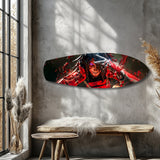 Anime Ninja Crimson Power Glass Wall Art.