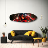 Anime Ninja Crimson Power Glass Wall Art.