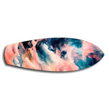 Pink and Blue Marble Swirl Glass Wall Art.