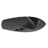 Black and White Op Art Stripes Glass Wall Art.