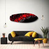 Red and Black Street Graffiti Glass Wall Art.