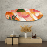 Boho Geometric Botanical Glass Wall Art.