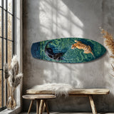 Tiger and Panther Ornamental Water Glass Wall Art.
