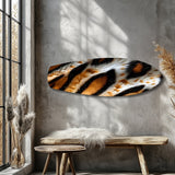 Tiger Fur Texture Glass Wall Art.