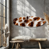 Cow Hide Texture Glass Wall Art.