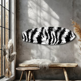 Zebra Stripe Glass Wall Art.