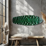 Emerald Crocodile Skin Glass Wall Art.