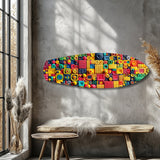 Colorful Clay Mosaic Glass Wall Art.