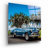 Tableau en verre Voiture classique - 40x40 cm