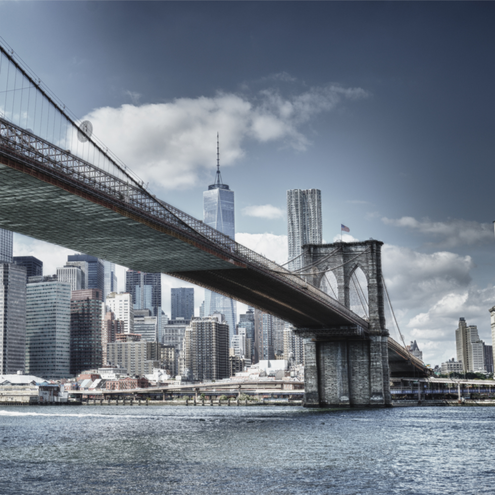 Brooklyn Brücke Glasbild