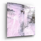 Zartrosa Texturierter Pinselstrich Glasbild - 40x40 cm