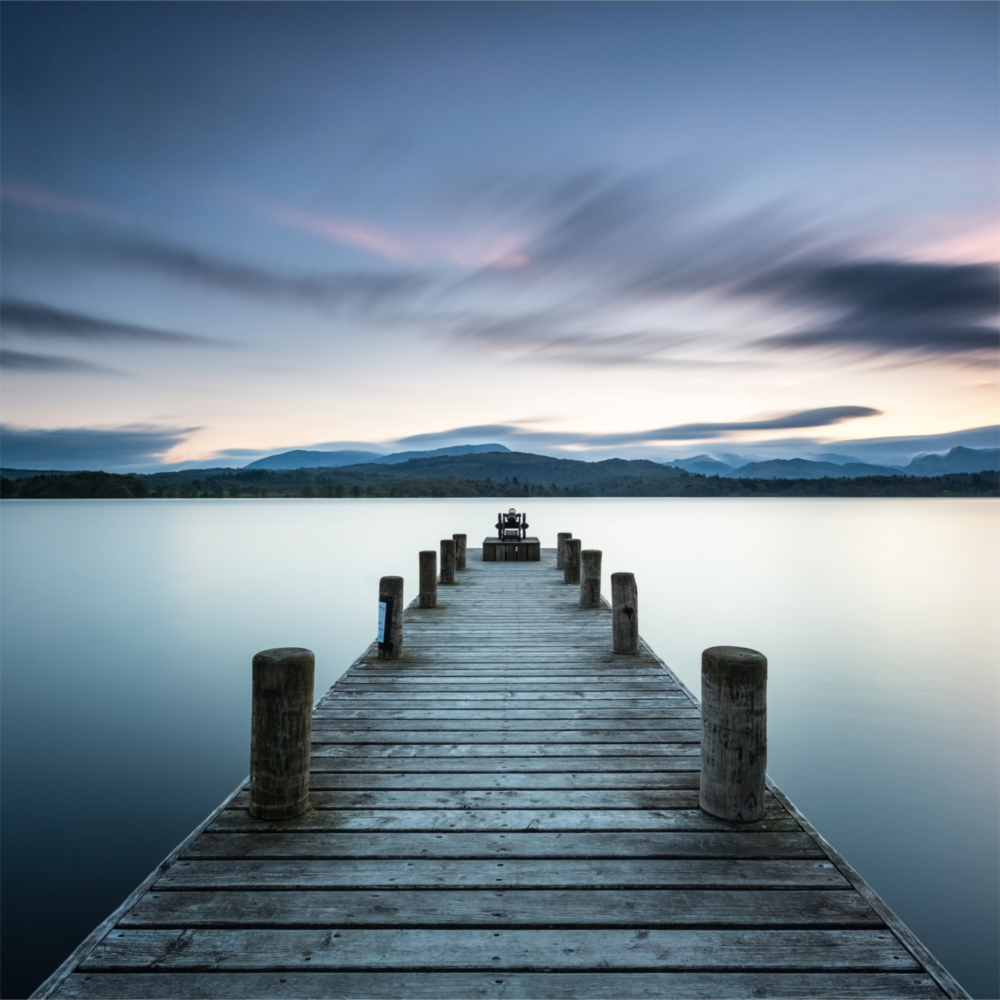 Arte de pared de vidrio de Muelle