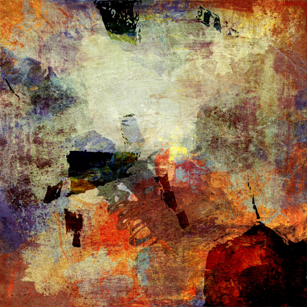 Art abstrait sur verre