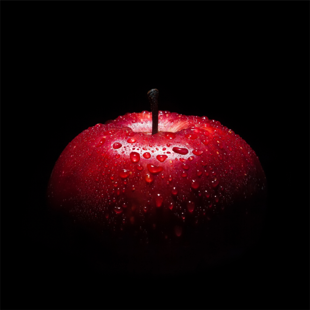 pomme rouge Impression sur verre
