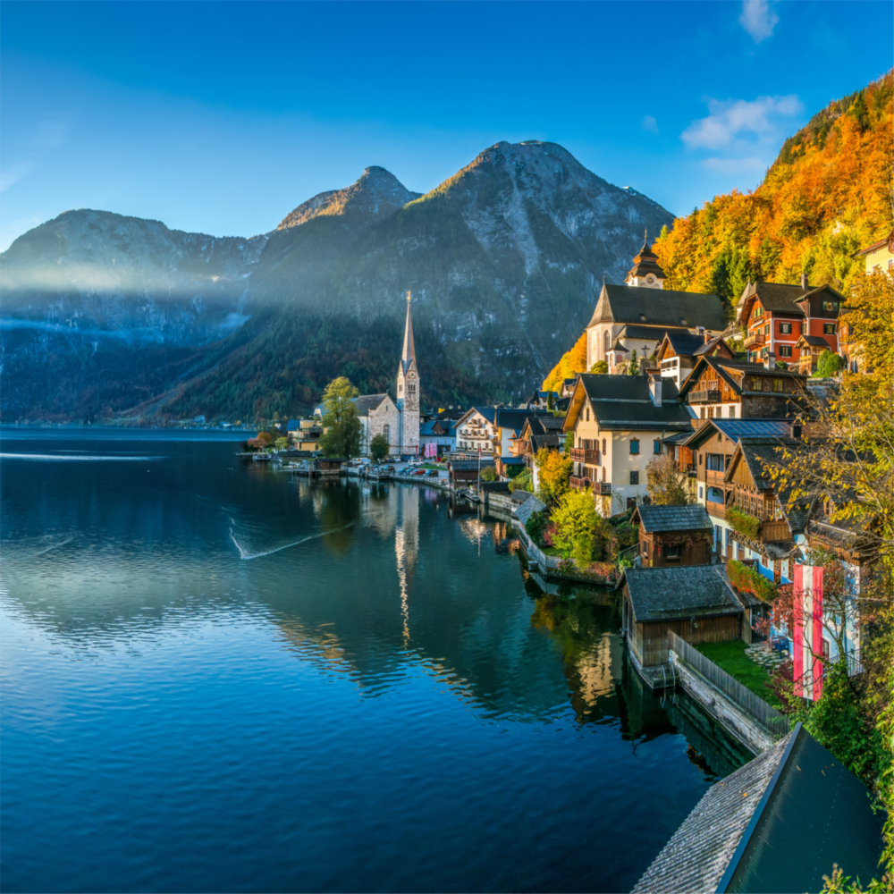 Arte della parete di vetro Hallstatt