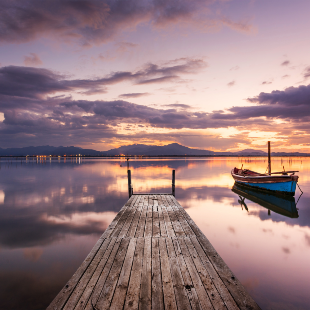 Arte de pared de vidrio de Dock