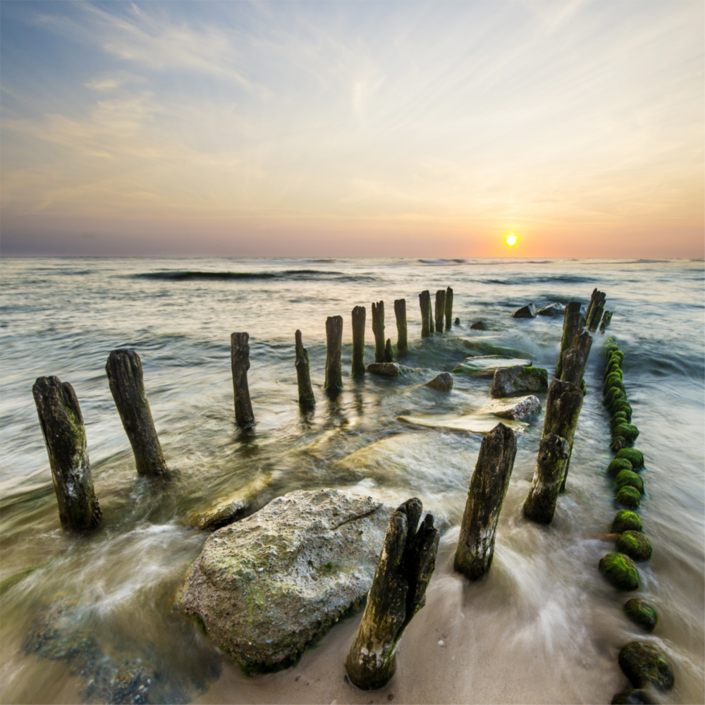 Arte de pared de vidrio de Dock