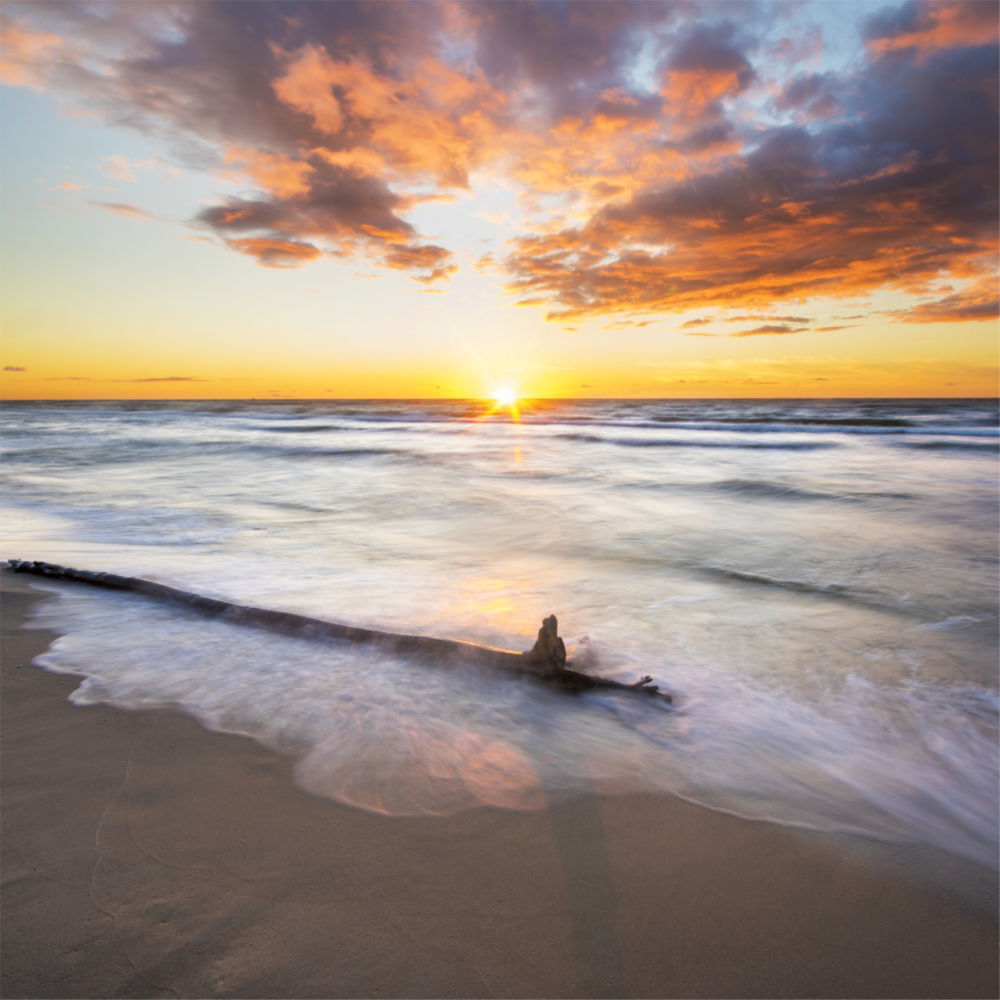Arte de pared de vidrio de Tramonto