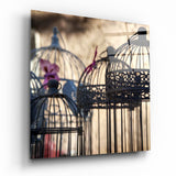 Bird Cage Glasbild - 40x40 cm