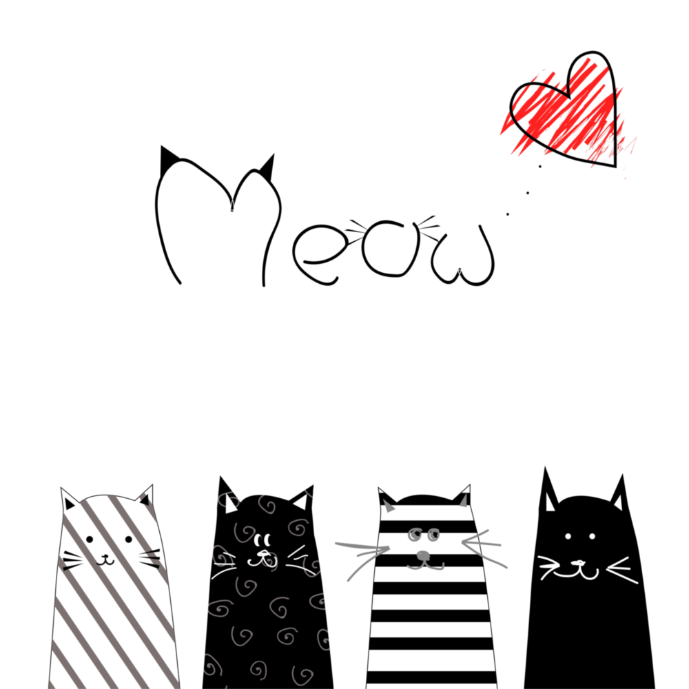 Meow (Cat) Glass Wall Art