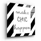 Chic Glass Wall Art - 40x40 cm