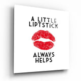 Quadro in vetro Lipstick - 40x40 cm