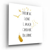 To Believe Glass Wall Art - 40x40 cm