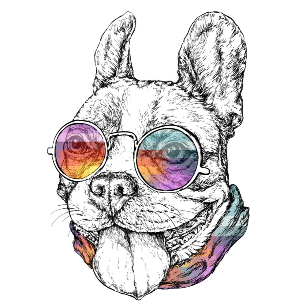 Chien Impression Sur Verre