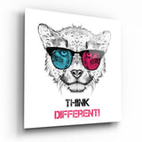 Think Differently Glass Wall Art - 40x40 cm