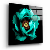 Glasbild Florales Grün - 40x40 cm