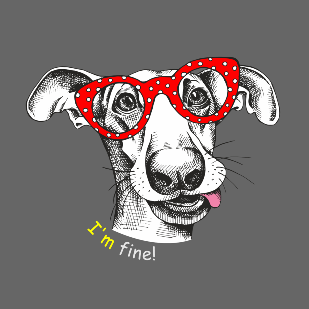 Arte de pared de vidrio de Perro