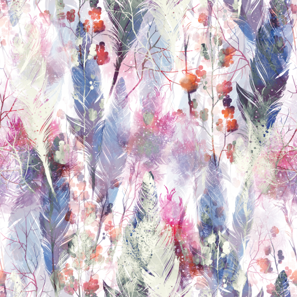 Arte de pared de vidrio de Pluma