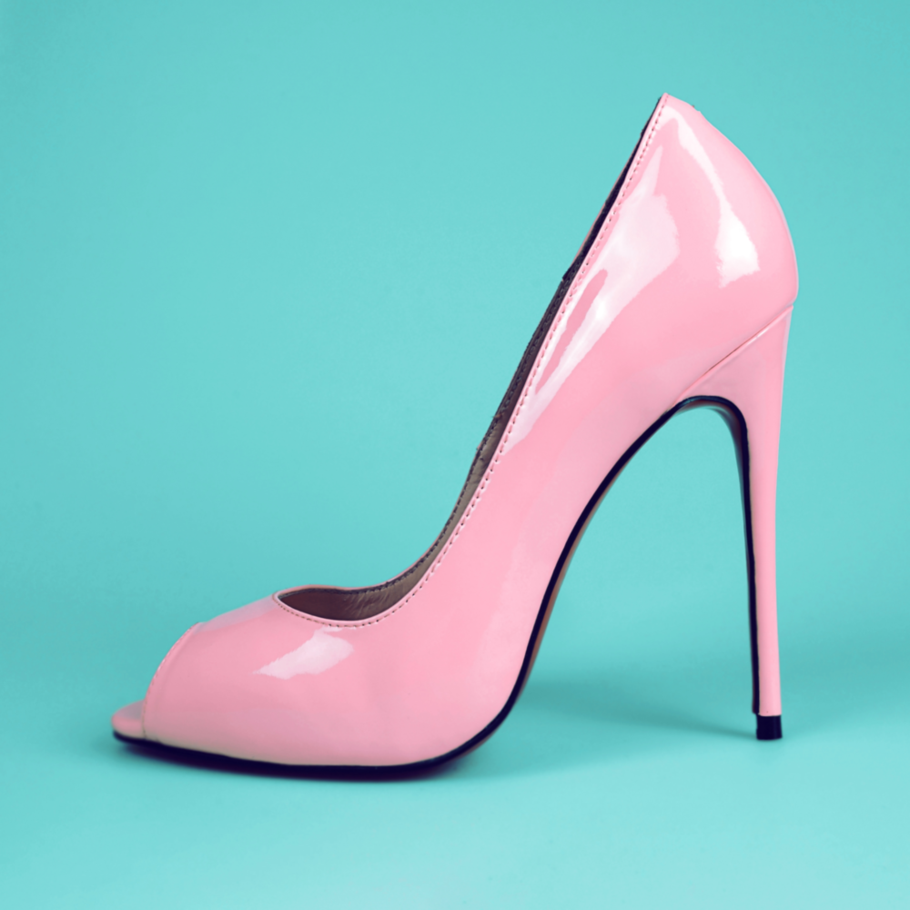 Heeled Shoes Glass Wall Art