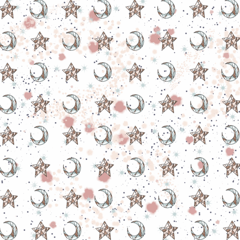 Moon Star Pattern Glass Wall Art