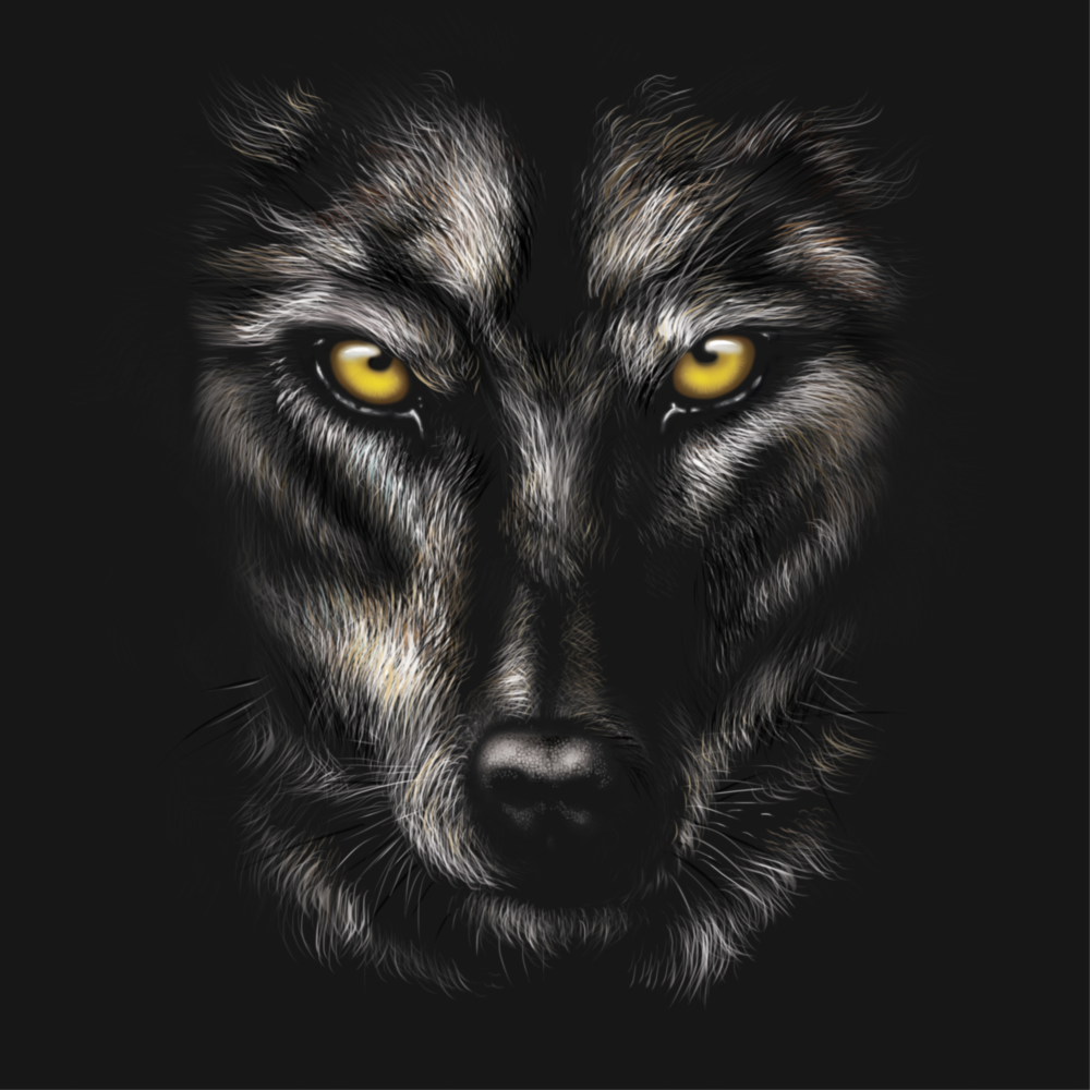 Eyes of the Wolf Glass Wall Art