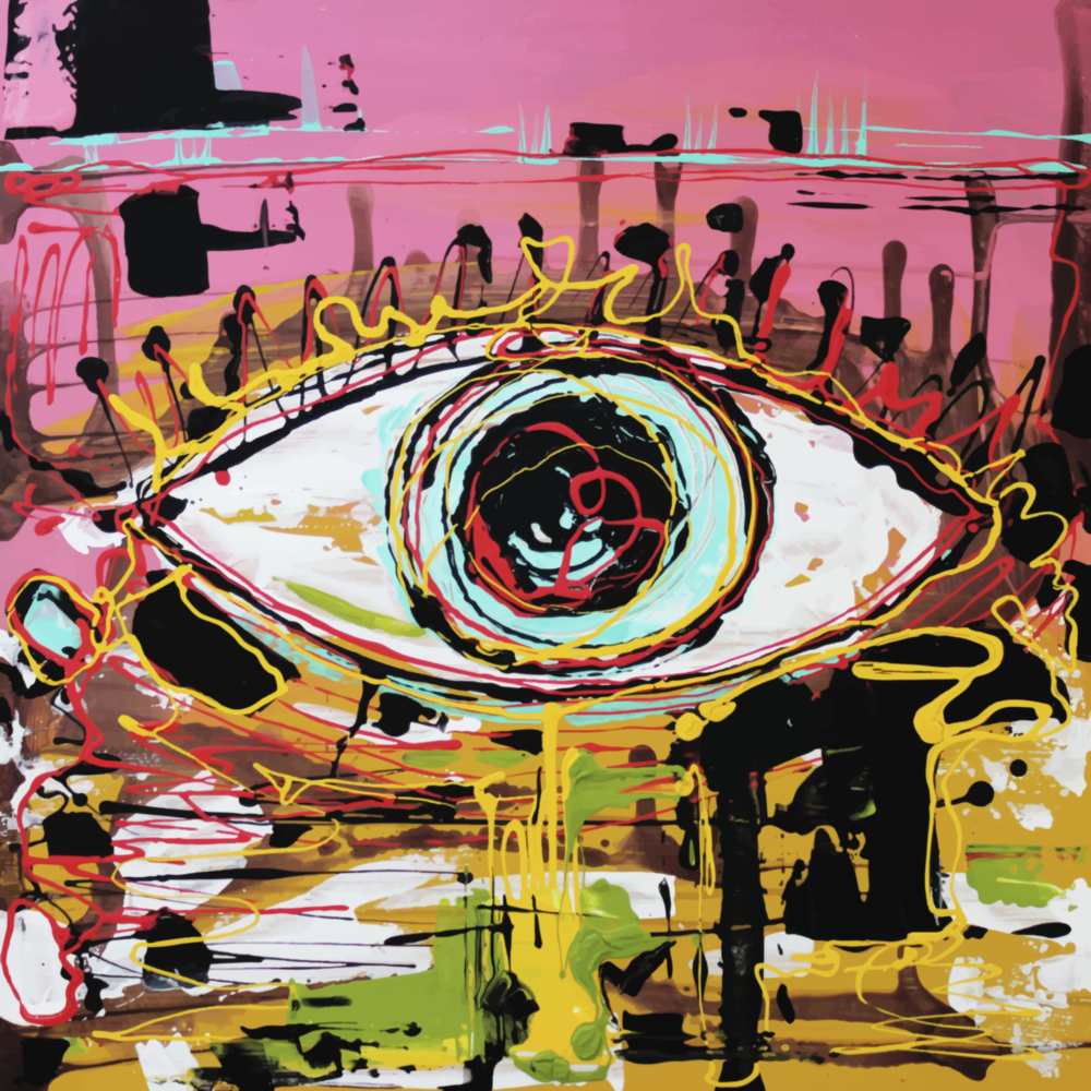 Arte della parete di vetro Occhio