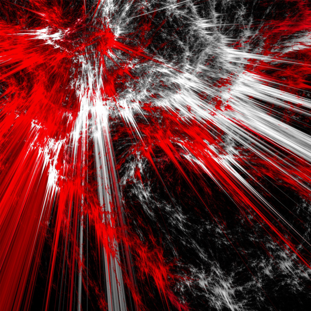 Arte de pared de vidrio de Explosión roja