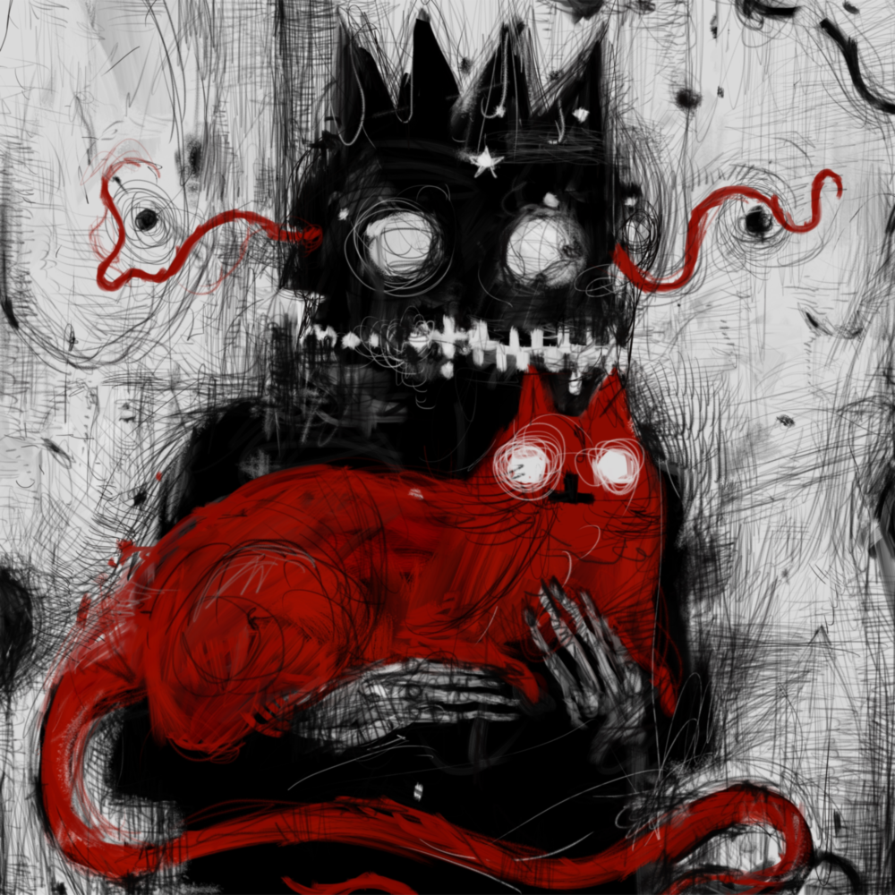 Mr Claw and Lucky Glass Wall Art