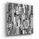 Glasbild Einsamkeit in der Menge - 40x40 cm