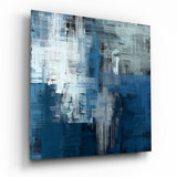 Glasbild Blauer Hauch - 40x40 cm