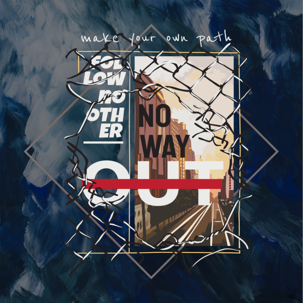 Arte della parete di vetro Parole: disegna la tua strada