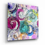 Glasbild Abstrakte Schneckenhäuser - 40x40 cm