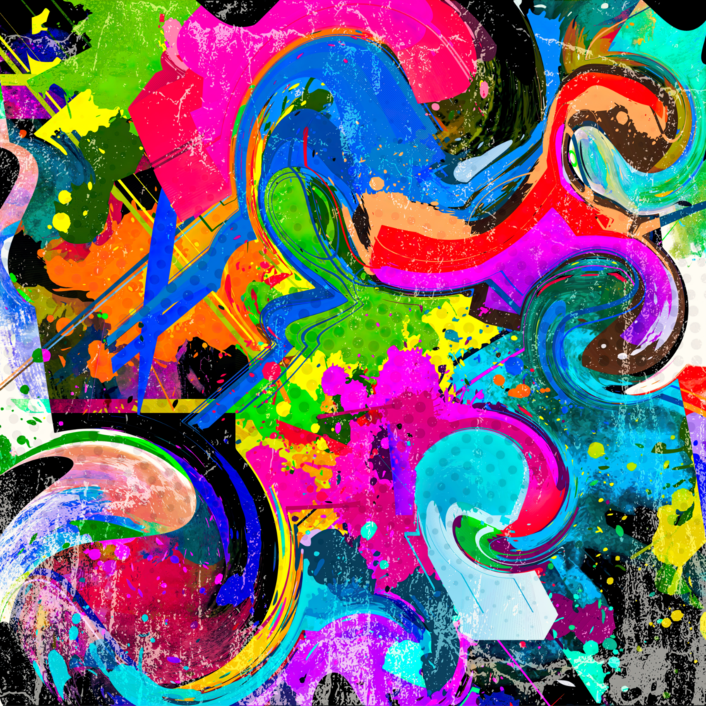 Révolte des couleurs Impression sur verre