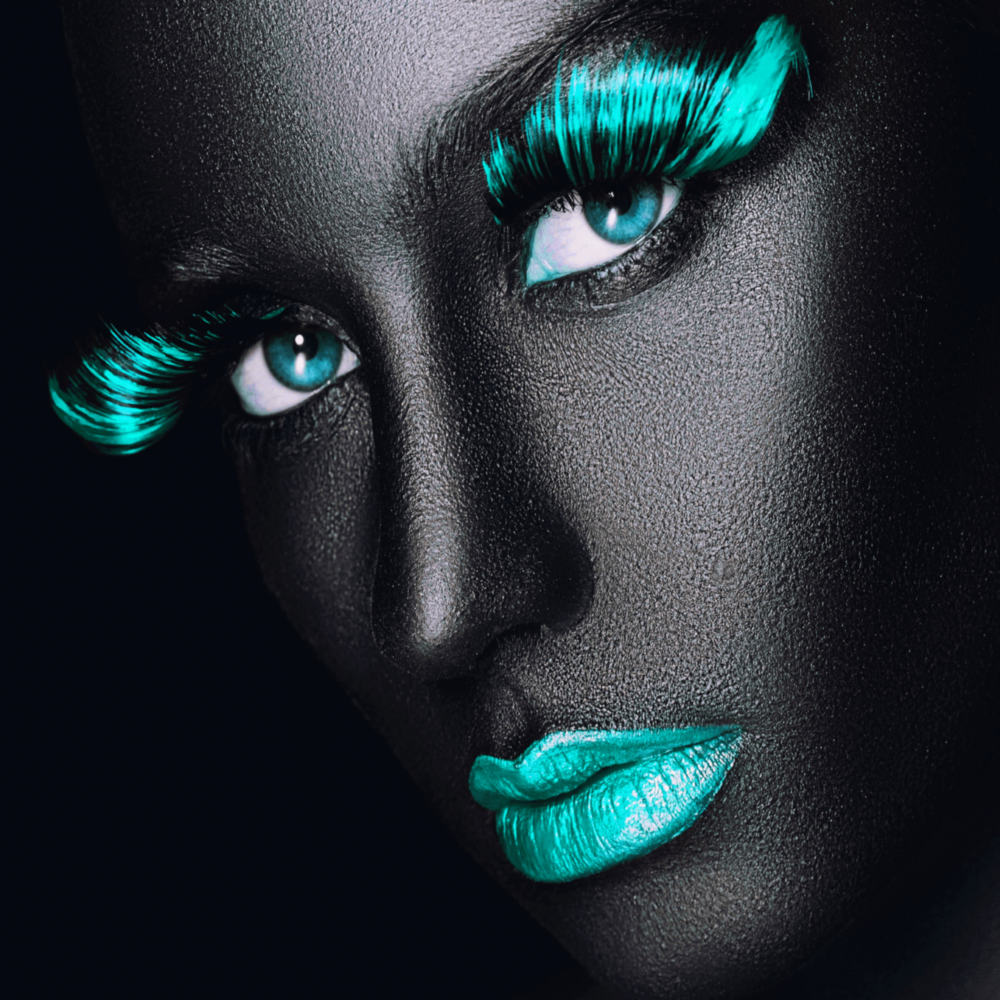 Blue Lashes Glass Wall Art