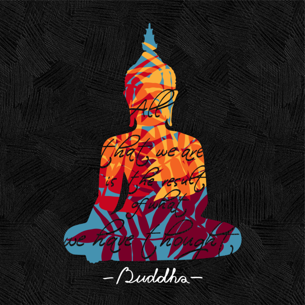 Arte de pared de vidrio de Buddha