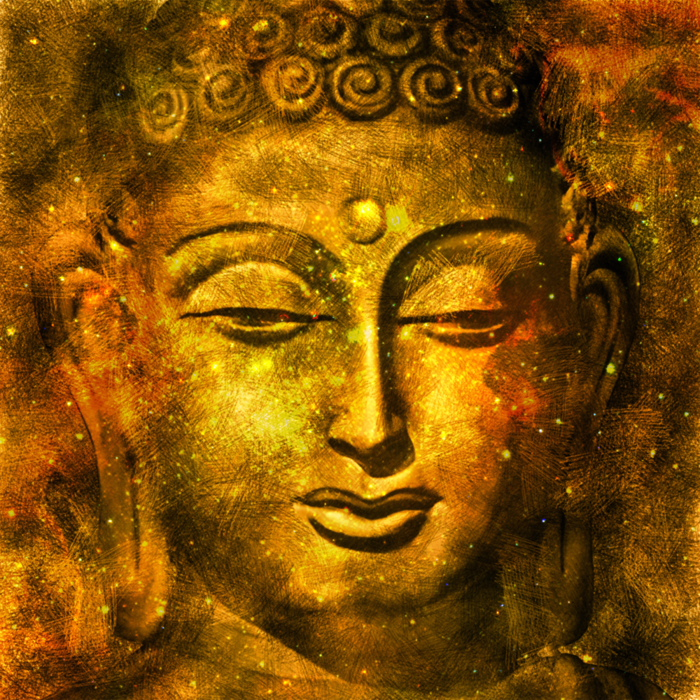 Arte de pared de vidrio de Buddha