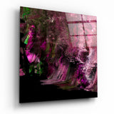 Glasbild „Fließende Farben“ - 40x40 cm