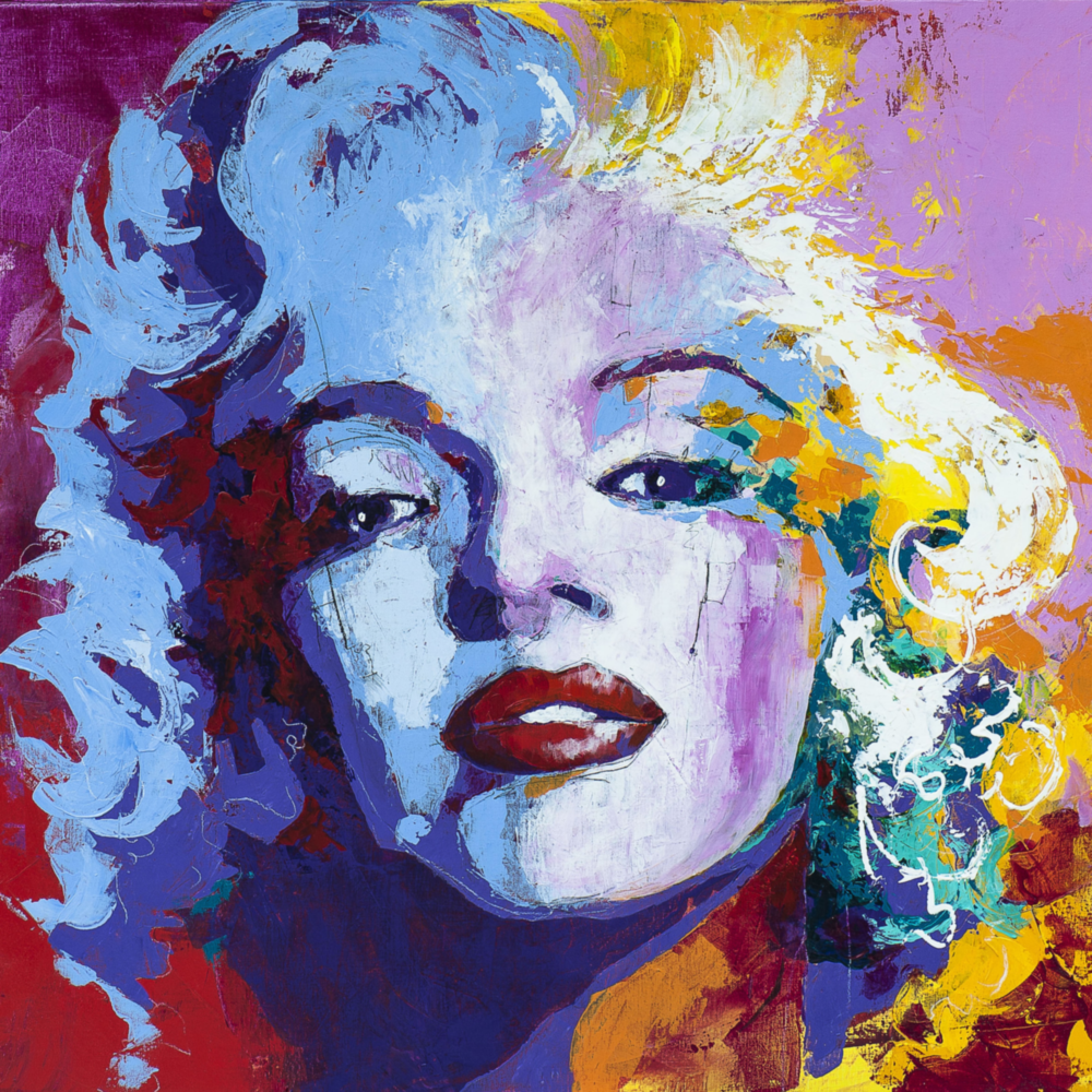 Arte della parete di vetro Marilyn Monroe