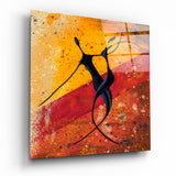 Glasbild „Tanz der Schatten“ - 40x40 cm